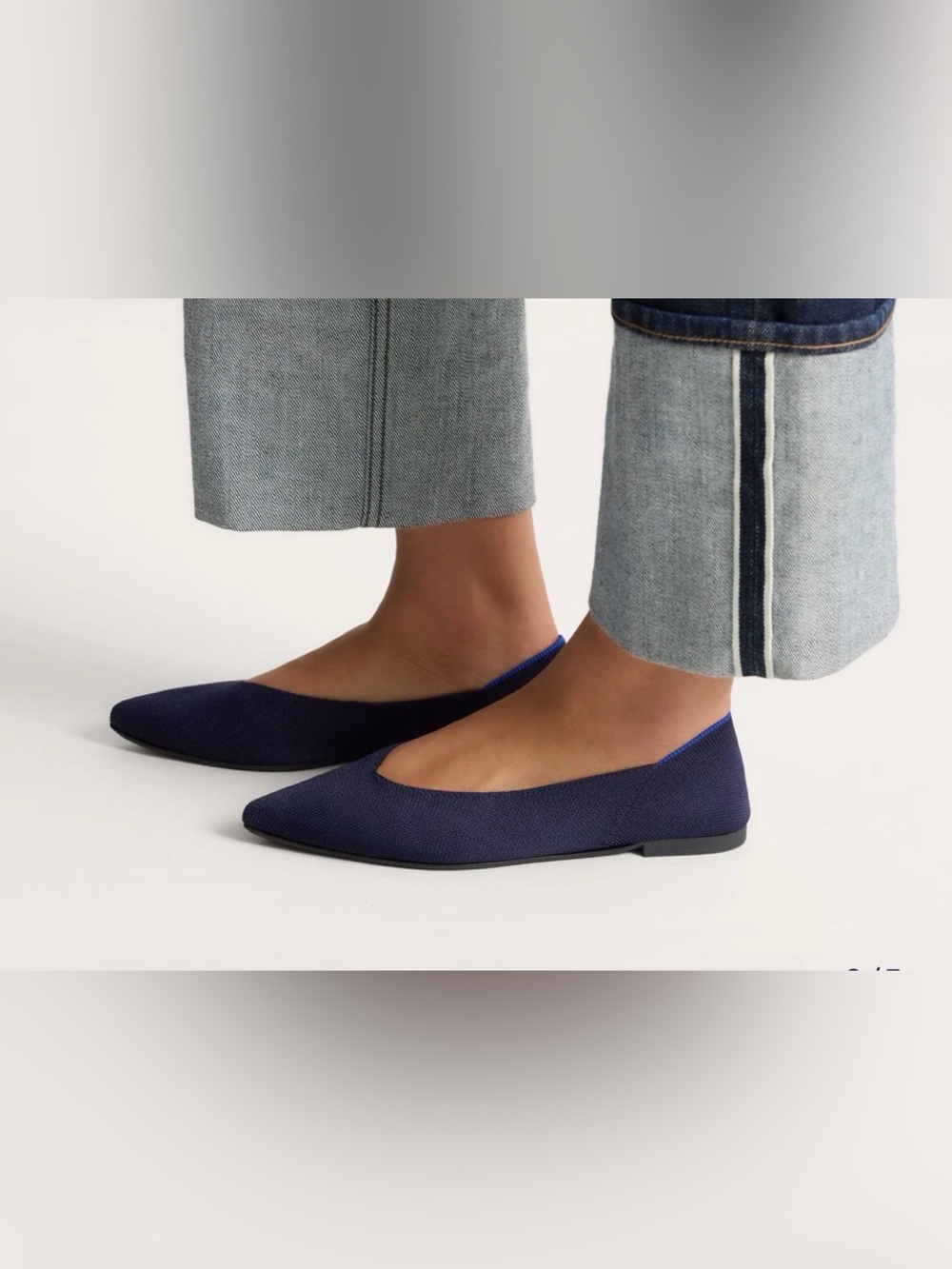 Rothy’s the Point Classic Navy Purple Color Pointed Toe flats Rothys EUC